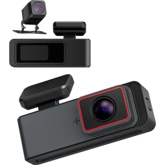 Kingslim E4 Σετ Κάμερα DVR Αυτοκινήτου 4K με Οθόνη Wi-Fi & Κάμερα Οπισθοπορείας E4 DASH CAM