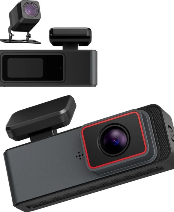Kingslim E4 Σετ Κάμερα DVR Αυτοκινήτου 4K με Οθόνη Wi-Fi & Κάμερα Οπισθοπορείας E4 DASH CAM