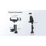 Ulefone Armor Mount Βάση Κινητού Αυτοκινήτου με Ρυθμιζόμενα Άγκιστρα Μαύρη UF-AMMAX - Image 5