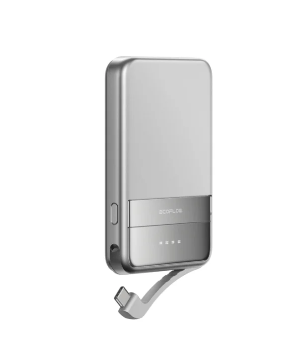 EcoFlow Rapid MagSafe Power Bank 5000mAh 30W με Θύρα USB-C Ασημί EF-RAPID5000-EU
