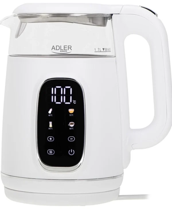 Adler Βραστήρας 1.7lt 1850W Λευκός AD 1305ws