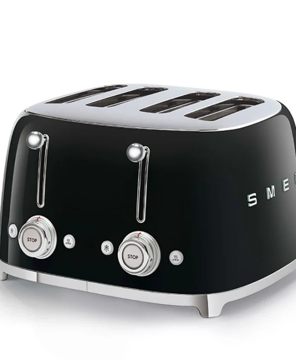 Smeg Φρυγανιέρα 4 Θέσεων 2000W Μαύρη TSF03BLEU