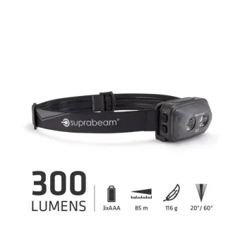 Suprabeam Φακός Κεφαλής LED με Μέγιστη Φωτεινότητα 300lm 602.1011