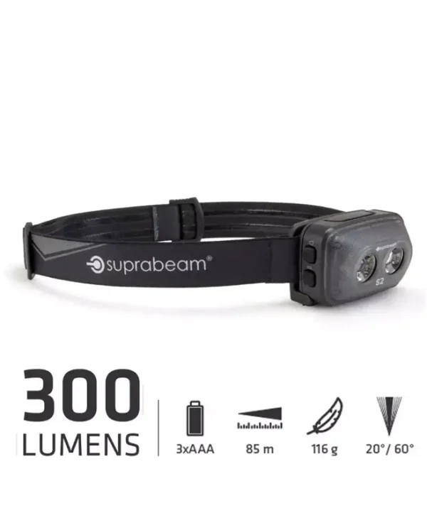 Suprabeam Φακός Κεφαλής LED με Μέγιστη Φωτεινότητα 300lm 602.1011