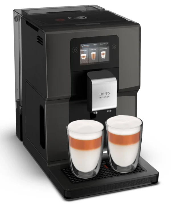 Krups Intuition Preference Αυτόματη Μηχανή Espresso 1450W Πίεσης 15bar με Μύλο Άλεσης Μαύρη EA872B10