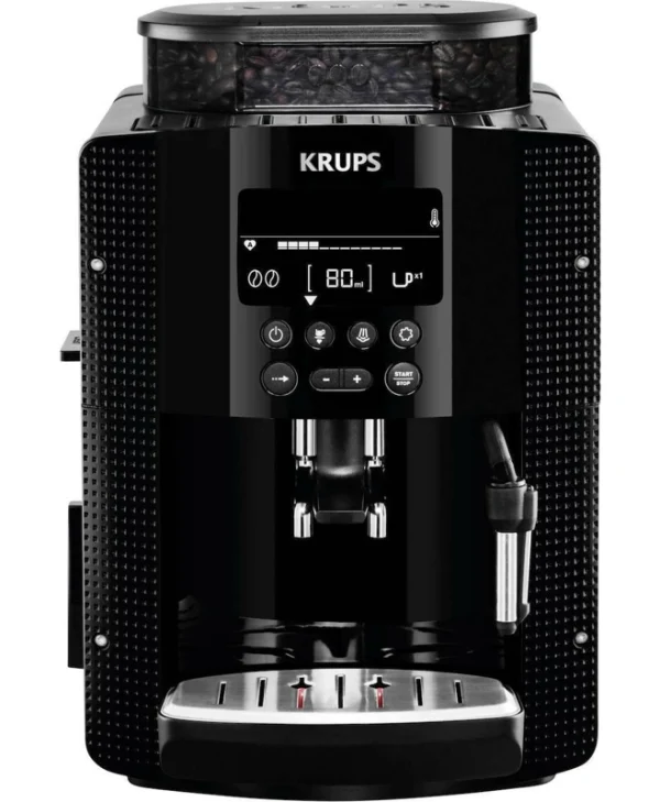 Krups Αυτόματη Μηχανή Espresso 1450W Πίεσης 15bar για Cappuccino με Μύλο Άλεσης Μαύρη EA8150