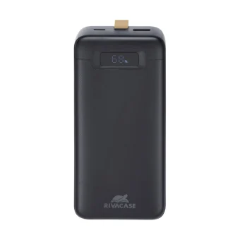 Rivacase VA1083 Power Bank 30000mAh 65W με Θύρα USB-A και Θύρα USB-C Μαύρο