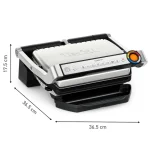 Tefal Optigrill Upgrade + Tong Sus Τοστιέρα Γκριλιέρα με Αποσπώμενες Πλάκες 2000W Inox 6444116 - Image 4
