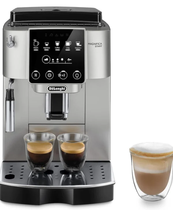 De'Longhi Magnifica Start Αυτόματη Μηχανή Espresso 1450W Πίεσης 15bar με Μύλο Άλεσης Ασημί ECAM22031SB