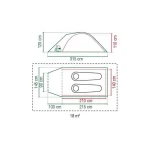 Coleman Darwin 2 Plus Σκηνή Camping Τούνελ Ορειβασίας Γκρι με Διπλό Πανί 4 Εποχών για 2 Άτομα Αδιάβροχη 3000mm 320x160x120εκ. 8097323 - Image 5