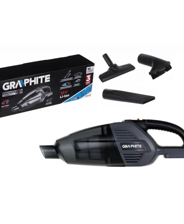 Graphite Επαναφορτιζόμενο Σκουπάκι Χειρός 18V Χωρίς Φορτιστή και Μπαταρία Μαύρο 58G097