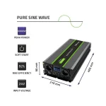 Qoltec Inverter Αυτοκινήτου Καθαρού Ημιτόνου 3000W για Μετατροπή 12V DC σε 230V AC με 1xUSB 51923 - Image 3