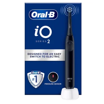Oral-B Io 2 Ηλεκτρική Οδοντόβουρτσα με Αισθητήρα Πίεσης Μαύρη 8700216612272