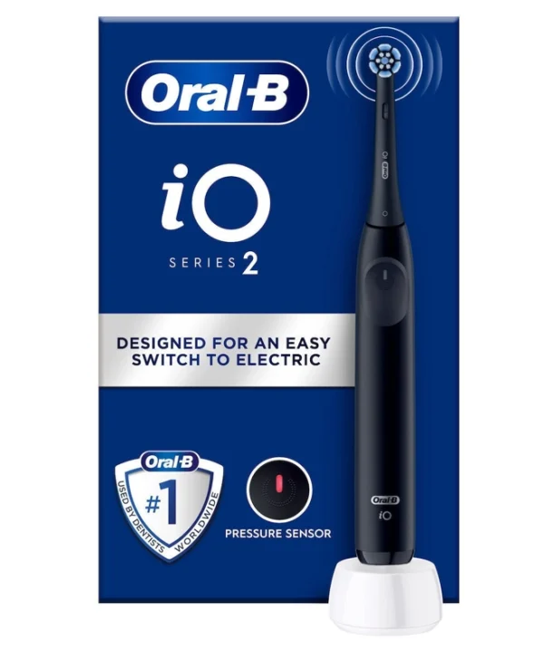 Oral-B Io 2 Ηλεκτρική Οδοντόβουρτσα με Αισθητήρα Πίεσης Μαύρη 8700216612272
