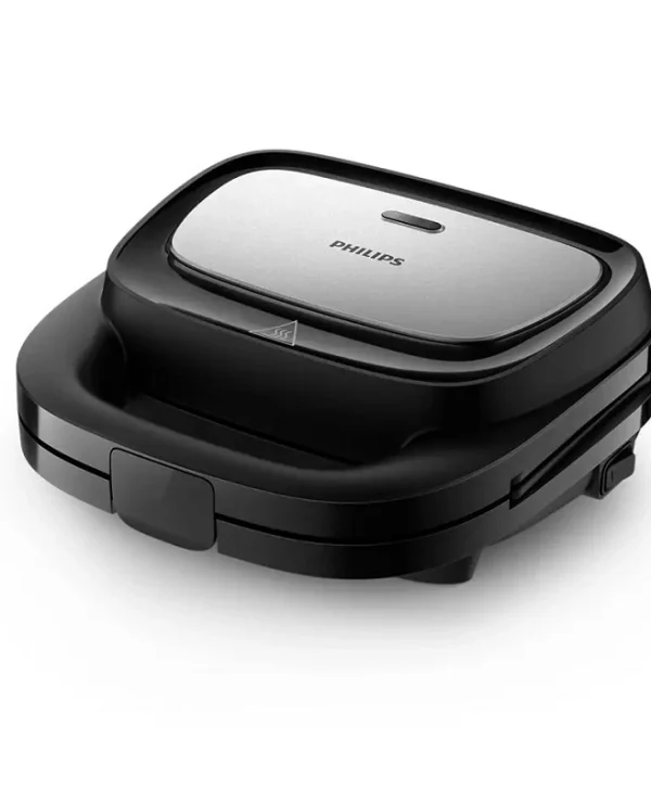 Philips Τοστιέρα με Αποσπώμενες Πλάκες για 2 Τοστ 750W Μαύρη HD2350/80