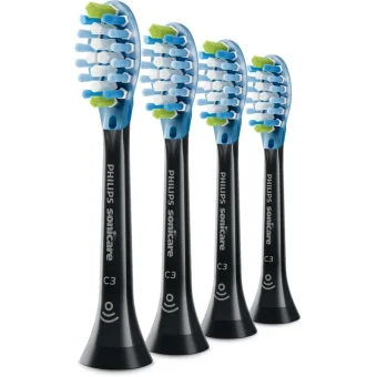 Philips Sonicare C3 Premium Plaque Defence Ανταλλακτικές Κεφαλές για Ηλεκτρική Οδοντόβουρτσα Black HX9044/88 4τμχ