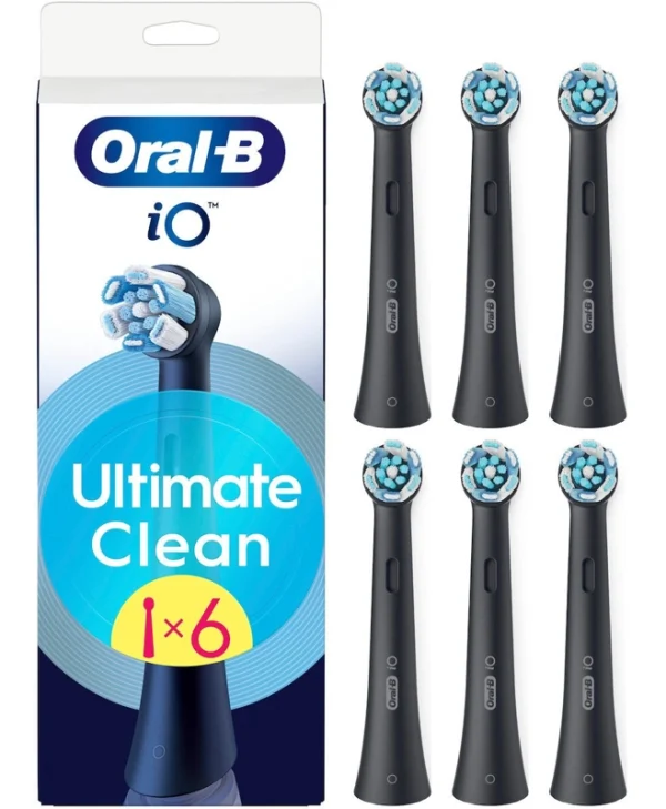 Oral-B Io Ultimateclean Ανταλλακτικές Κεφαλές για Ηλεκτρική Οδοντόβουρτσα 6τμχ iO refill UltimateClean Black 6