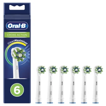 Oral-B Crossaction Ανταλλακτικές Κεφαλές για Ηλεκτρική Οδοντόβουρτσα 6τμχ 80844548