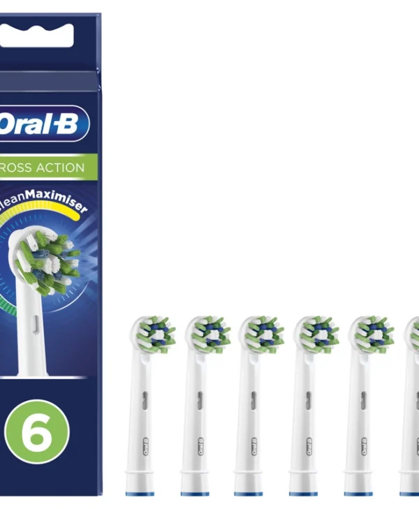 Oral-B Crossaction Ανταλλακτικές Κεφαλές για Ηλεκτρική Οδοντόβουρτσα 6τμχ 80844548