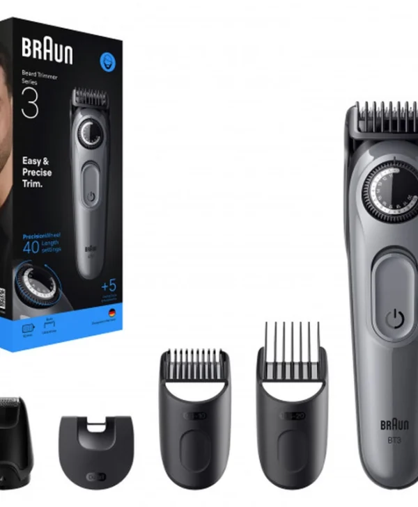 Braun Series 3 Επαναφορτιζόμενη Κουρευτική Μηχανή Γκρι BT3560