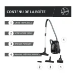 Hoover HE120PET 011 Ηλεκτρική Σκούπα 700W με Σακούλα 2.5lt Iron Grey 7809079 - Image 4