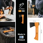 Fiskars 10579913 Axe 0.56 Kg + Universal Knife + Sharpener 1057913 - Image 4
