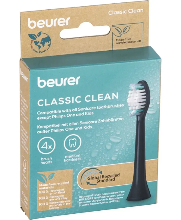 Beurer Classic Clean Ανταλλακτικές Κεφαλές για Ηλεκτρική Οδοντόβουρτσα 10521 4τμχ