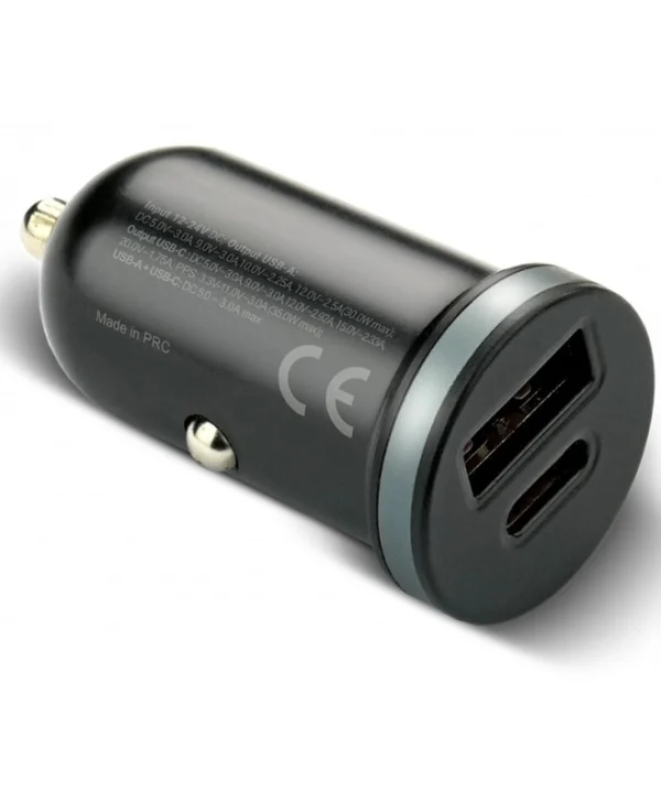 everActive Φορτιστής Αυτοκινήτου 35W με Θύρες: 1xUSB 1xType-C CC-30Q