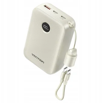 Vention Power Bank 20000mAh 22.5W με Θύρα USB-A και Θύρα USB-C Μπεζ FKBN0-C