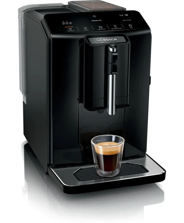 Bosch Αυτόματη Μηχανή Espresso 1300W Πίεσης 15bar για Cappuccino με Μύλο Άλεσης Μαύρη TIE20109