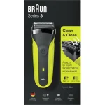 Braun Series 3 Black Green Ξυριστική Μηχανή Προσώπου Επαναφορτιζόμενη 276326