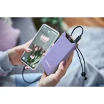 Intenso F10000 Power Bank 10000mAh 20W με Θύρα USB-A και Θύρα USB-C Quick Charge 3.0 Lila 7332033 - Image 5