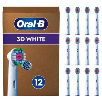 Oral-B Pro 3D White Ανταλλακτικές Κεφαλές για Ηλεκτρική Οδοντόβουρτσα 12τμχ 8006540855652