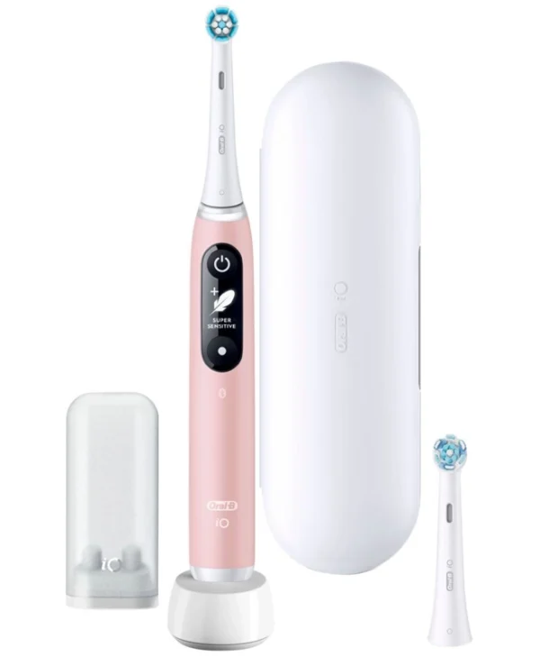 Oral-B IO Series 6 Ηλεκτρική Οδοντόβουρτσα με Χρονομετρητή, Αισθητήρα Πίεσης και Θήκη Ταξιδίου Pink Sand 445197