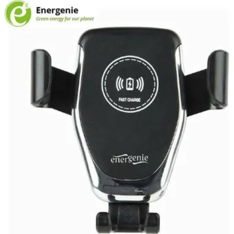 Energenie Βάση Κινητού και Tablet Αυτοκινήτου Smartphone Holder με Ρυθμιζόμενα Άγκιστρα και Ασύρματη Φόρτιση EG-TA-CHAV-QI10-01