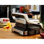 Tefal Optigrill 4-in-1 Επιτραπέζια Ηλεκτρική Ψησταριά Λείας και Αυλακωτής Πλάκας 2100W Ανοξείδωτη με Καπάκι και Ρυθμιζόμενο Θερμοστάτη GC774D30 - Image 6