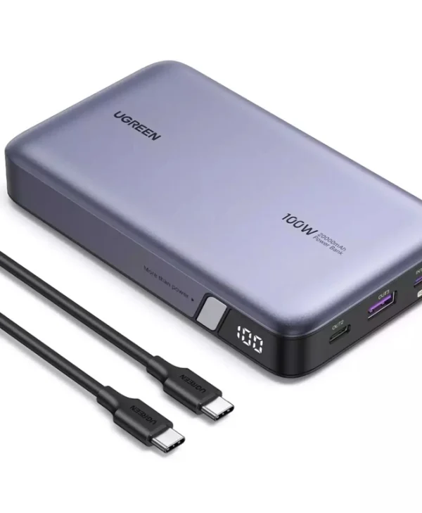 Ugreen PB720 Power Bank 20000mAh 100W με Θύρα USB-A και 2 Θύρες USB-C Power Delivery / Quick Charge 2.0 / Quick Charge 3.0 Γκρι 25188