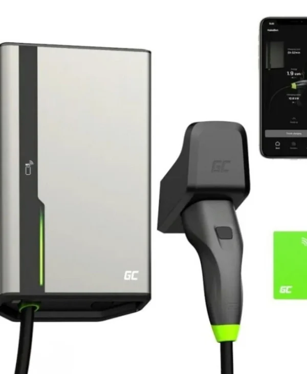 Green Cell Επιτοίχιος Τριφασικός Σταθμός Φόρτισης 22kW με Ενσωματωμένο Καλώδιο Type 2 (EVGC021B2250)