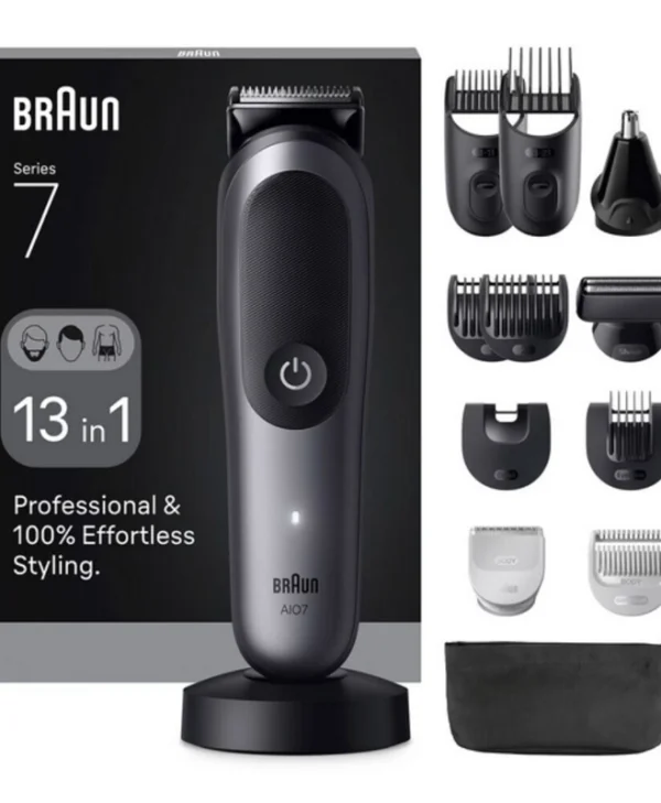Braun Series 7 Σετ Κουρευτικής Μηχανής Μαύρο AIO7560 7691029