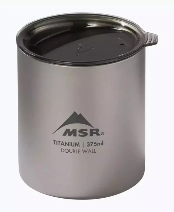 MSR Ποτήρι Θερμός Πλαστικό 375ml Ασημί με Καλαμάκι και Λαβή 549461