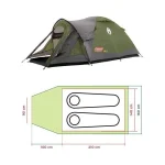Coleman Darwin 2 Plus Σκηνή Camping Τούνελ Ορειβασίας Πράσινη με Διπλό Πανί 4 Εποχών για 2 Άτομα Αδιάβροχη 3000mm 320x160x120εκ. 2000038488 - Image 2