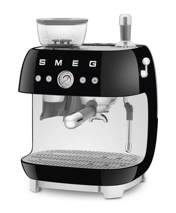 Smeg Αυτόματη Μηχανή Espresso 1650W Πίεσης 15bar Μαύρη EGF03BLEU