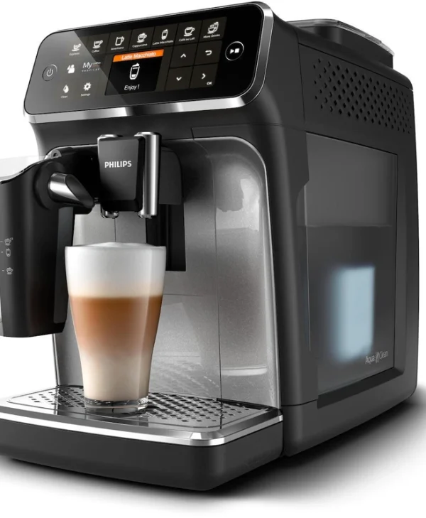 Philips Series 4300 Αυτόματη Μηχανή Espresso 1500W Πίεσης 15bar για Cappuccino με Μύλο Άλεσης Μαύρη EP4346/71