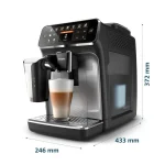 Philips Series 4300 Αυτόματη Μηχανή Espresso 1500W Πίεσης 15bar για Cappuccino με Μύλο Άλεσης Μαύρη EP4346/71 - Image 3
