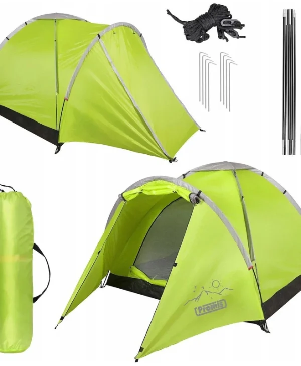 Promis Alpenair Pro Σκηνή Camping Igloo Πράσινη για 3 Άτομα 200x200εκ. NT80