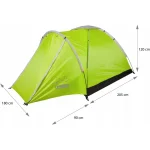 Promis Alpenair Pro Σκηνή Camping Igloo Πράσινη για 3 Άτομα 200x200εκ. NT80 - Image 2