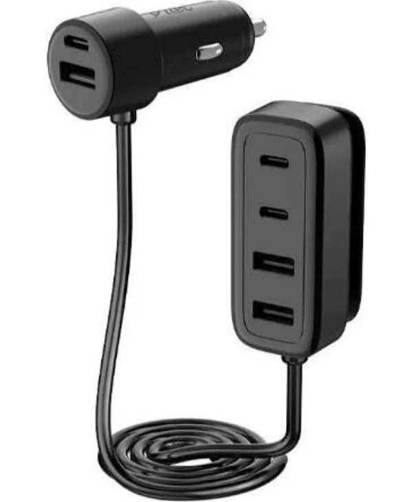 TTEC SmartCharger 6in1 Φορτιστής Αυτοκινήτου 90W Γρήγορης Φόρτισης με Θύρες: 3xUSB 3xType-C Μαύρο Χρώμα TTEC 2CKP06S
