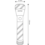 Entac Φακός IP44 με Μέγιστη Φωτεινότητα 110lm EFL-1W-ALU - Image 2