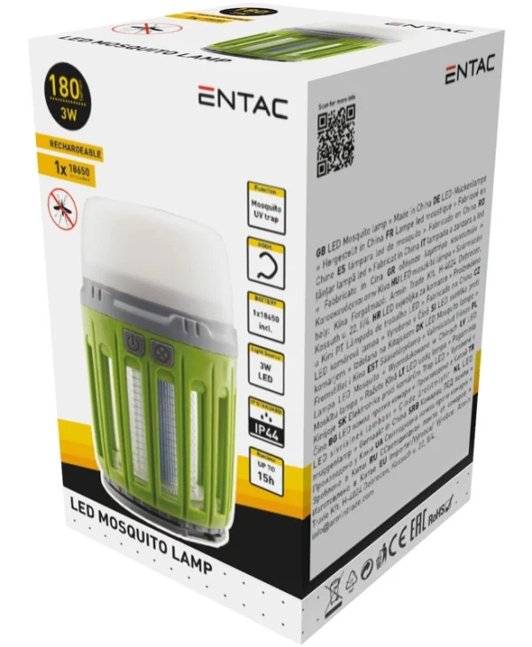 Entac Ηλεκτρική Εντομοπαγίδα 3W 15.007.0036 ECL-MOSQ-PL