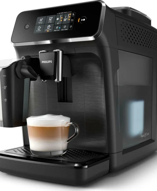 Philips Series 2200 Αυτόματη Μηχανή Espresso 1500W Πίεσης 15bar για Cappuccino με Μύλο Άλεσης Μαύρη EP2230/10